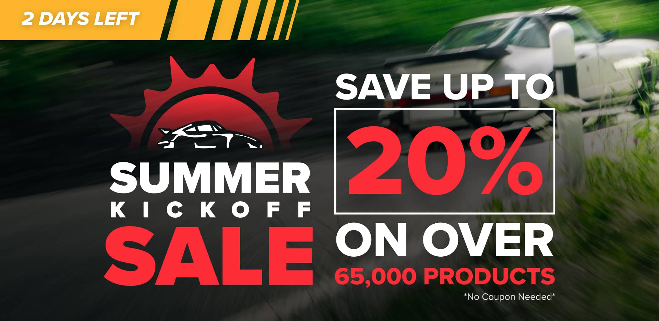 Website header summer kickoff sale 2 days left 2098x1022
